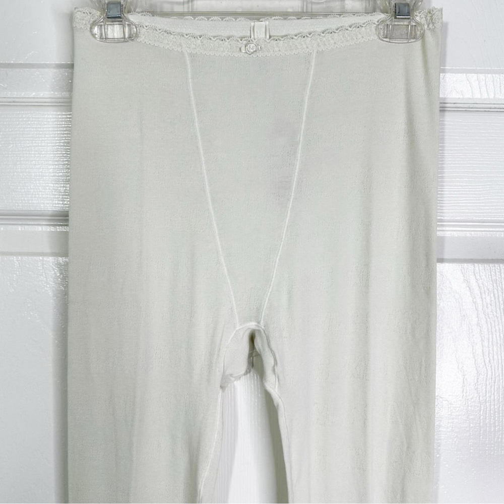 NWT Skims Lace Pointelle Logo Sleep Leggings Bone Women’s 4X